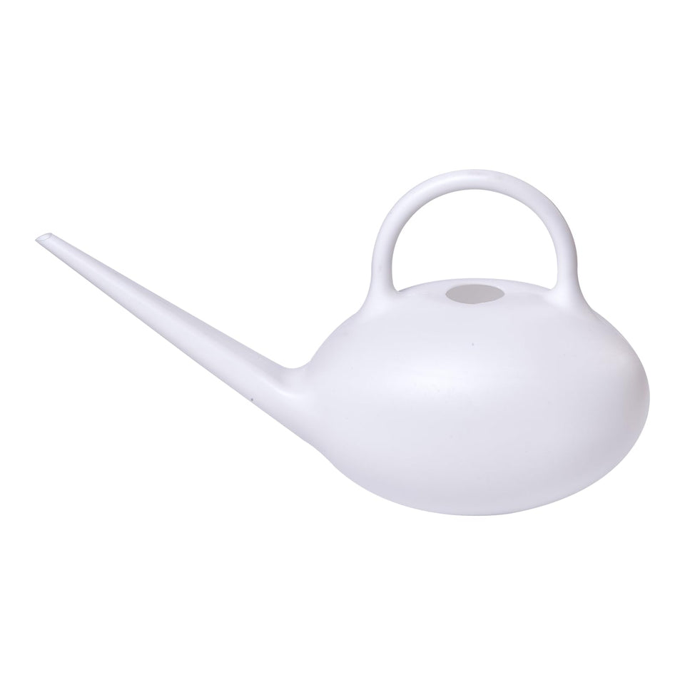 ZXJ watering can quarter-gallon white viewed from front for indoor plant care