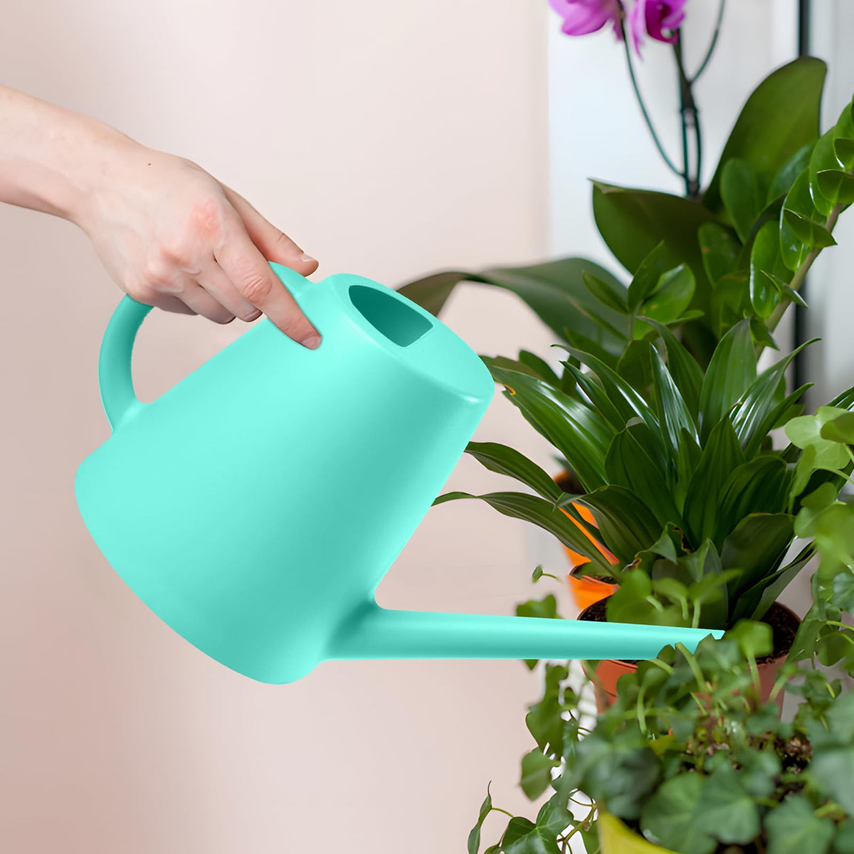 ZXJ turquoise can suits indoor and outdoor plant care