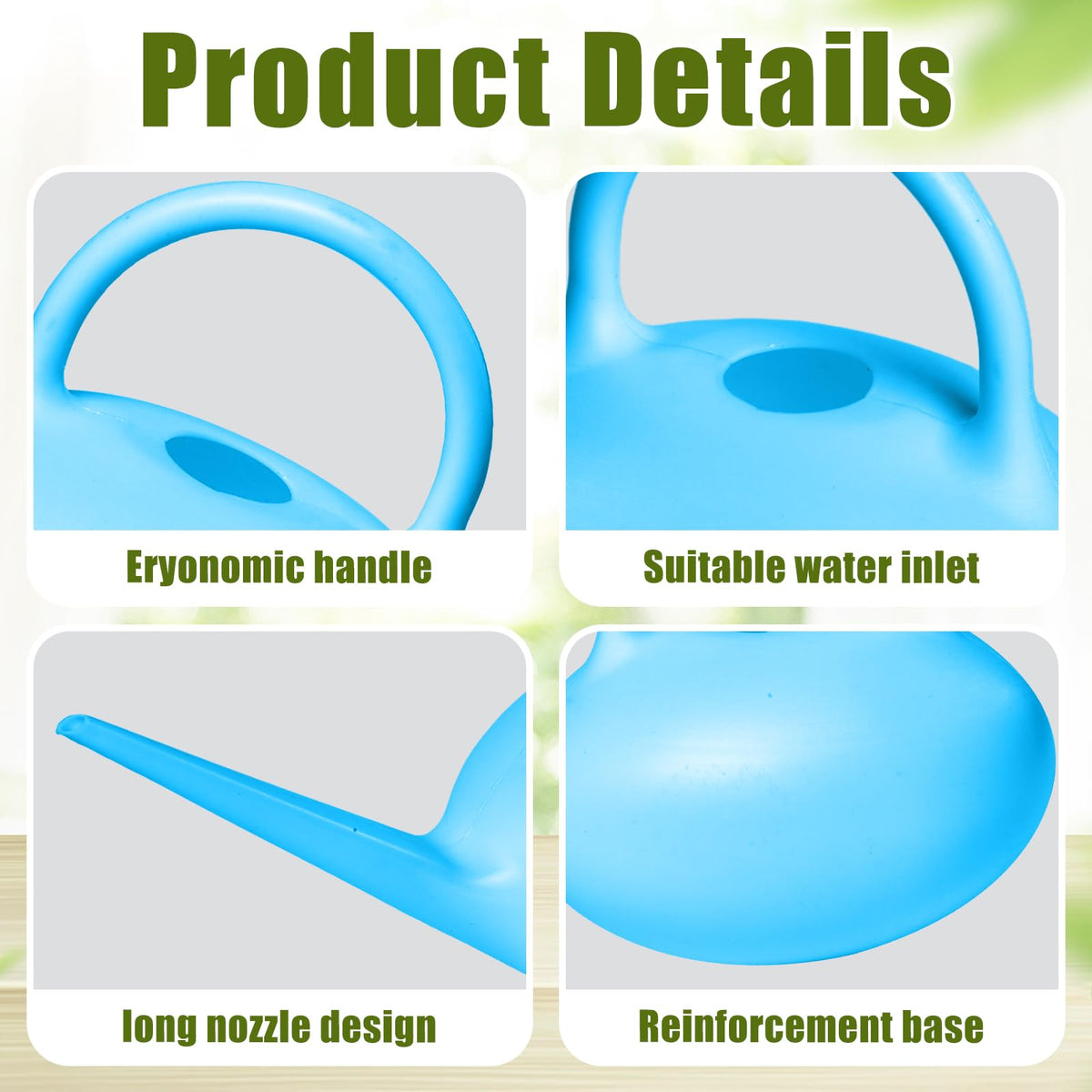 ZXJ watering can with comfortable, lightweight handle for easy use