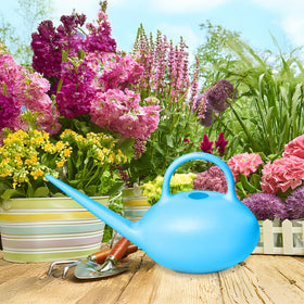 ZXJ durable plastic watering can built to resist wear and weather