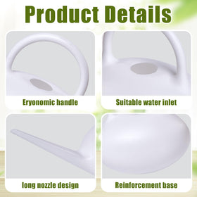 ZXJ watering can extended-spout white demonstrates precise pour and soil-friendly watering