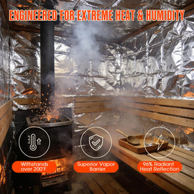 Non-toxic, fiber-free insulation material ensuring safe sauna spaces.