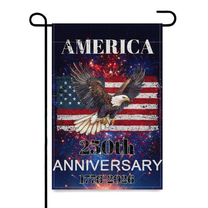 ZXRSDDF 250th anniversary garden flag, two-sided print for vibrant yard visibility.