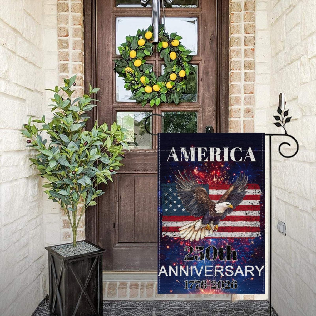 ZXRSDDF 12x18 inch yard flag fits most stands and adds festive flair.