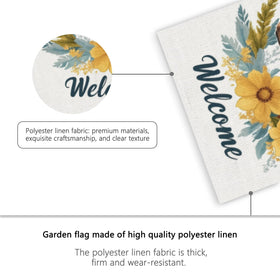 ZXRSDDF Welcome Floral Horse Flag in outdoor setting enhances curb appeal.