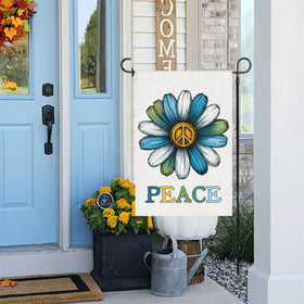 ZXRSDDF Double-Sided Flower Flag prints visible on both sides for yard charm.