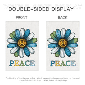 ZXRSDDF Peace Flower Flag side print detail reveals rich colors from all angles.
