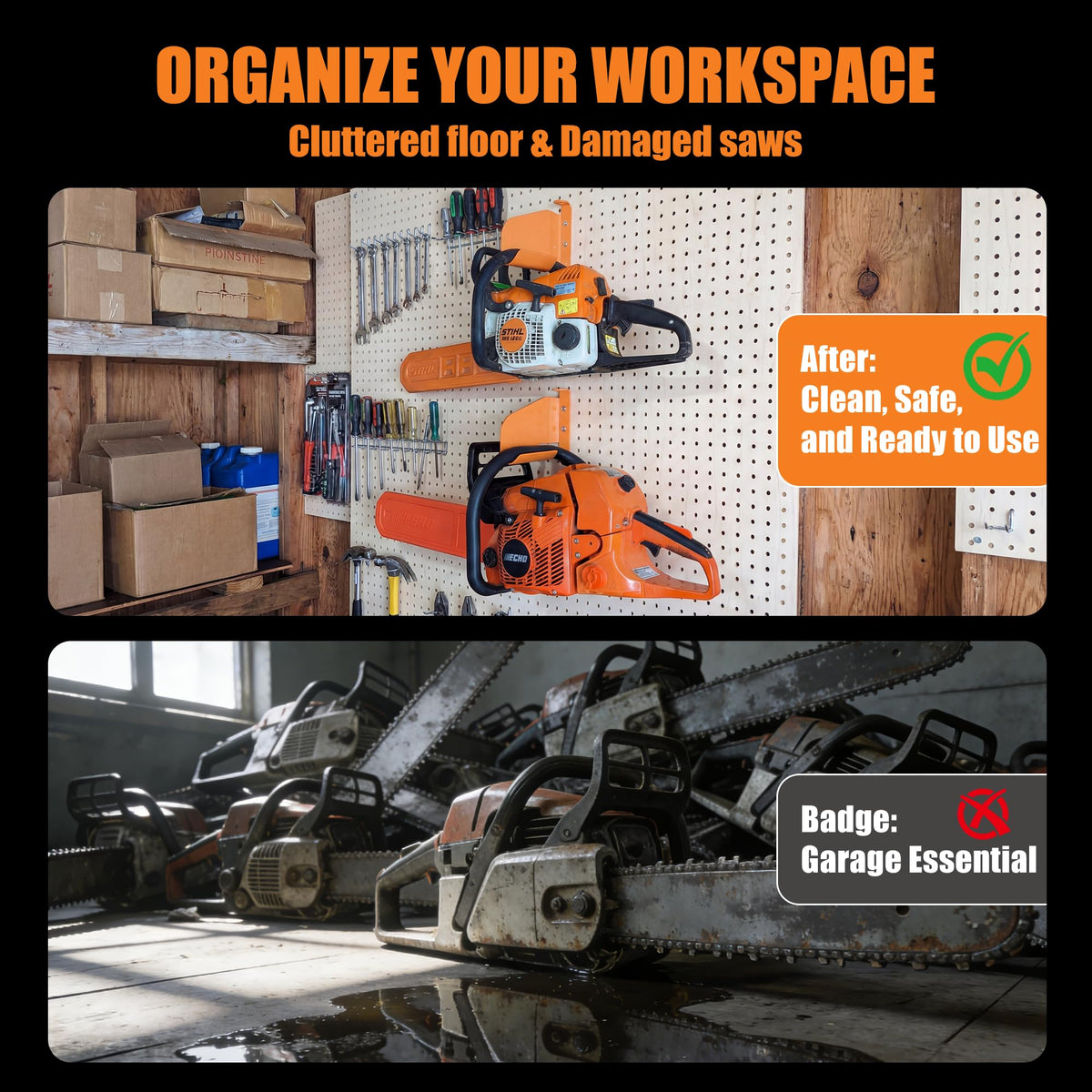 Zxturbi organized workspace frees floor space.