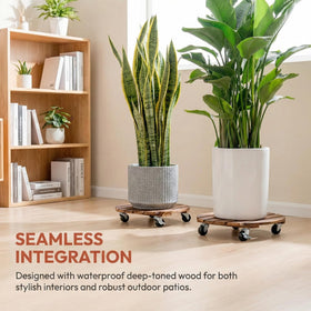 ZXZYHFTY 12-inch base fits most planters with drainage-friendly design.