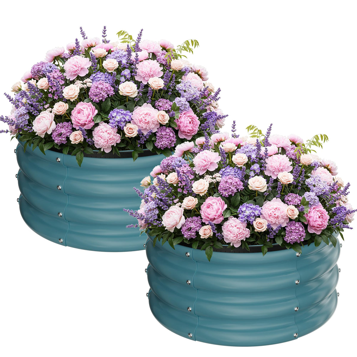 ZXZYHFTY raised garden bed in round 0-6mm steel emphasizes durability for outdoor planting.