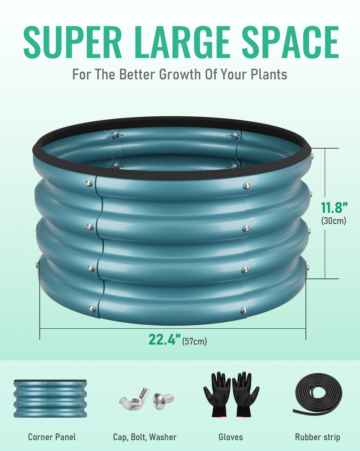 ZXZYHFTY blue color finish adds style and outdoor protection.