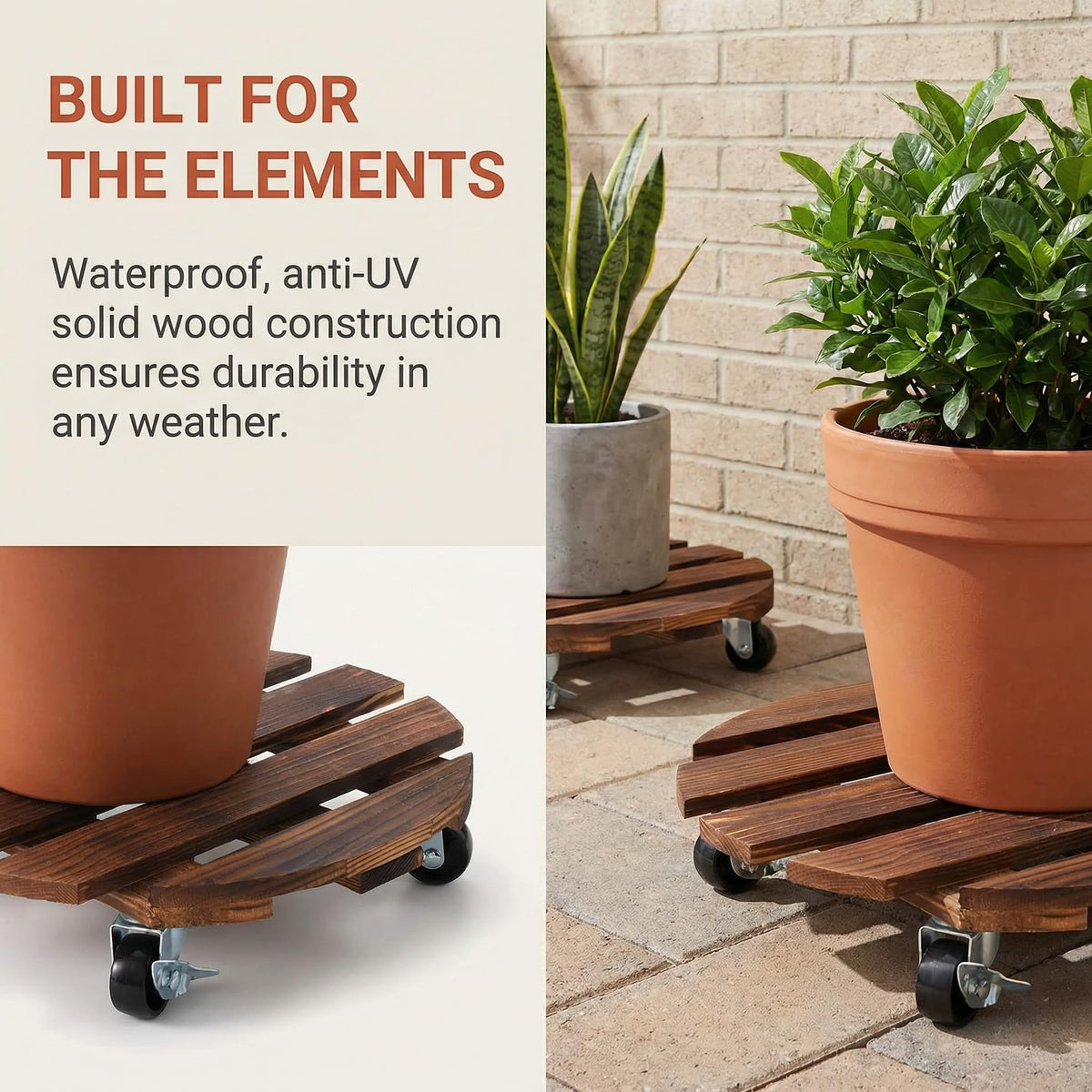 ZXZYHFTY rustic wooden stand suits indoor and outdoor decor.