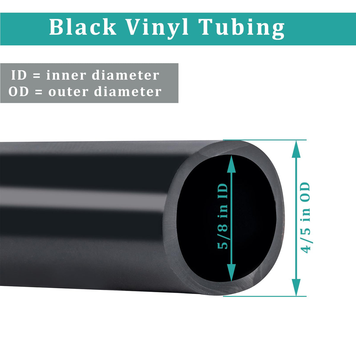 ZY-hosetube 5/8in black tubing texture showing durable wall