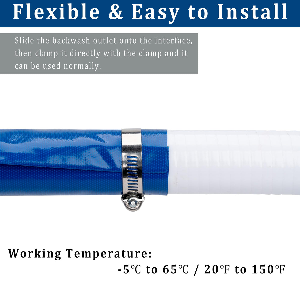 ZY-hosetube lay-flat pool discharge hose folds for storage.