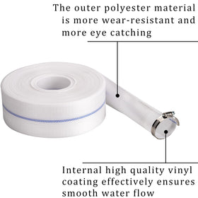 ZY-hosetube lay-flat water hose stores compactly after discharge.