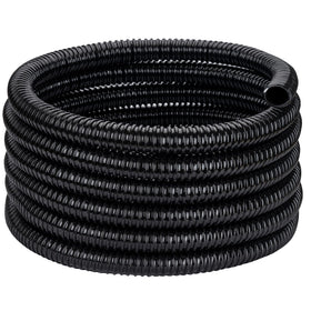 ZY-hosetube pond tubing outer corrugated black for flexible water routing in ponds.