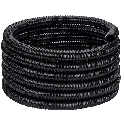 ZY-hosetube pond tubing outer corrugated black for flexible water routing in ponds.