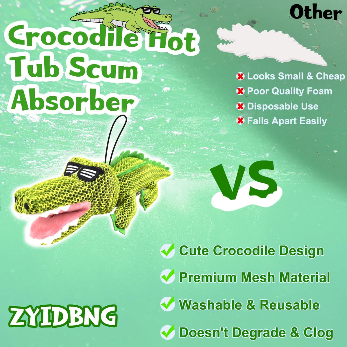 ZYIDBNG crocodile hot tub absorber pair ready for reuse.