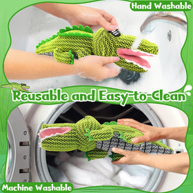 ZYIDBNG crocodile hot tub absorber uses suction cup for stability.