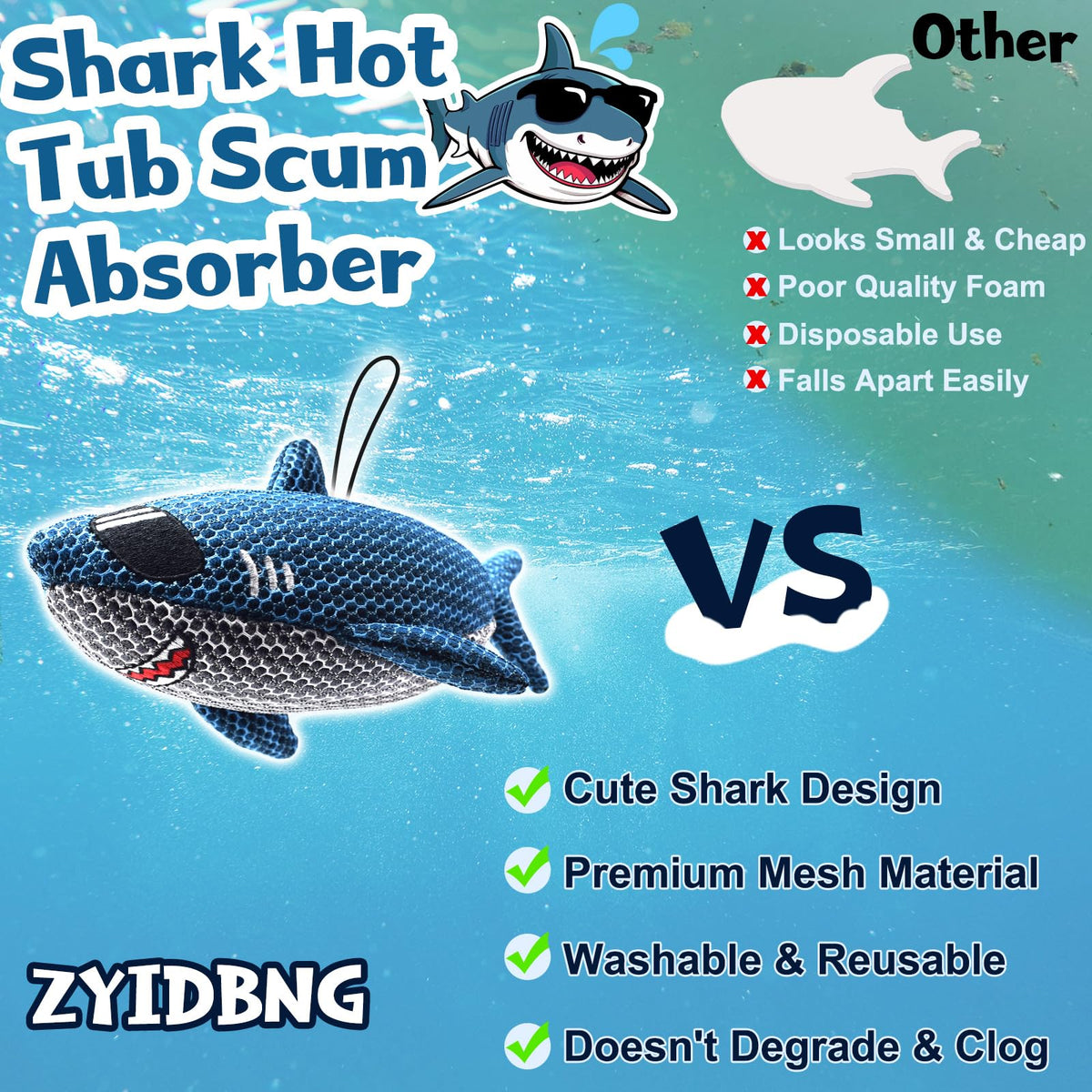 ZYIDBNG Easy-attach design uses rope or suction cup for flexible placement