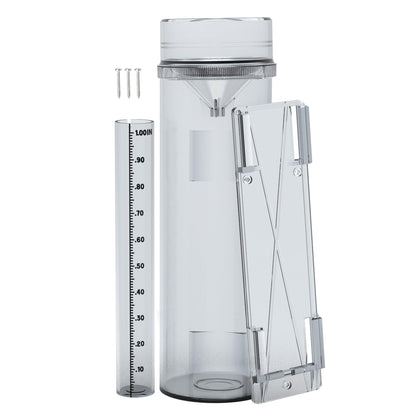 Zylaer rain gauge exterior view shows precise rainfall data for garden planning