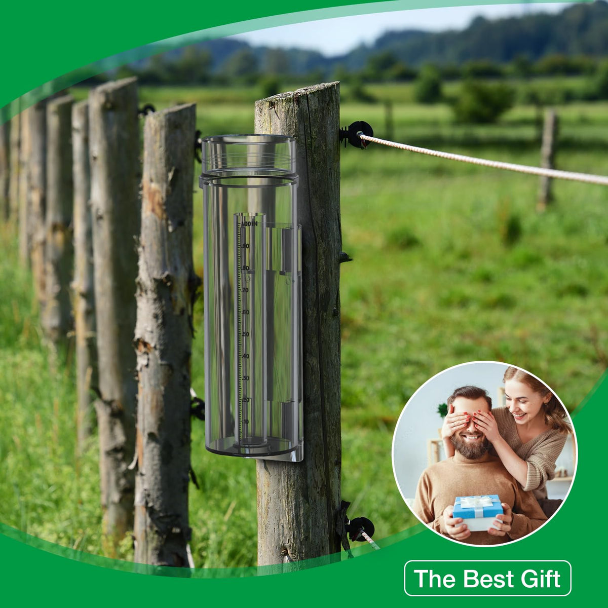 Zylaer rain gauge in outdoor setting supports farm and garden water planning