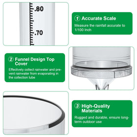 Zylaer rain gauge top funnel design prevents evaporation and improves data reliability