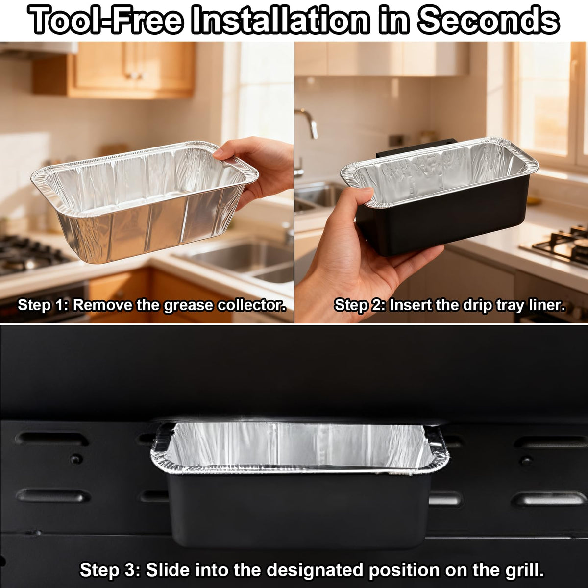 Expanded grease capacity on ZyNolimt pan system for busy cooks