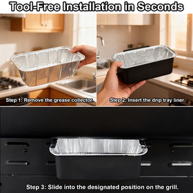 Expanded grease capacity on ZyNolimt pan system for busy cooks