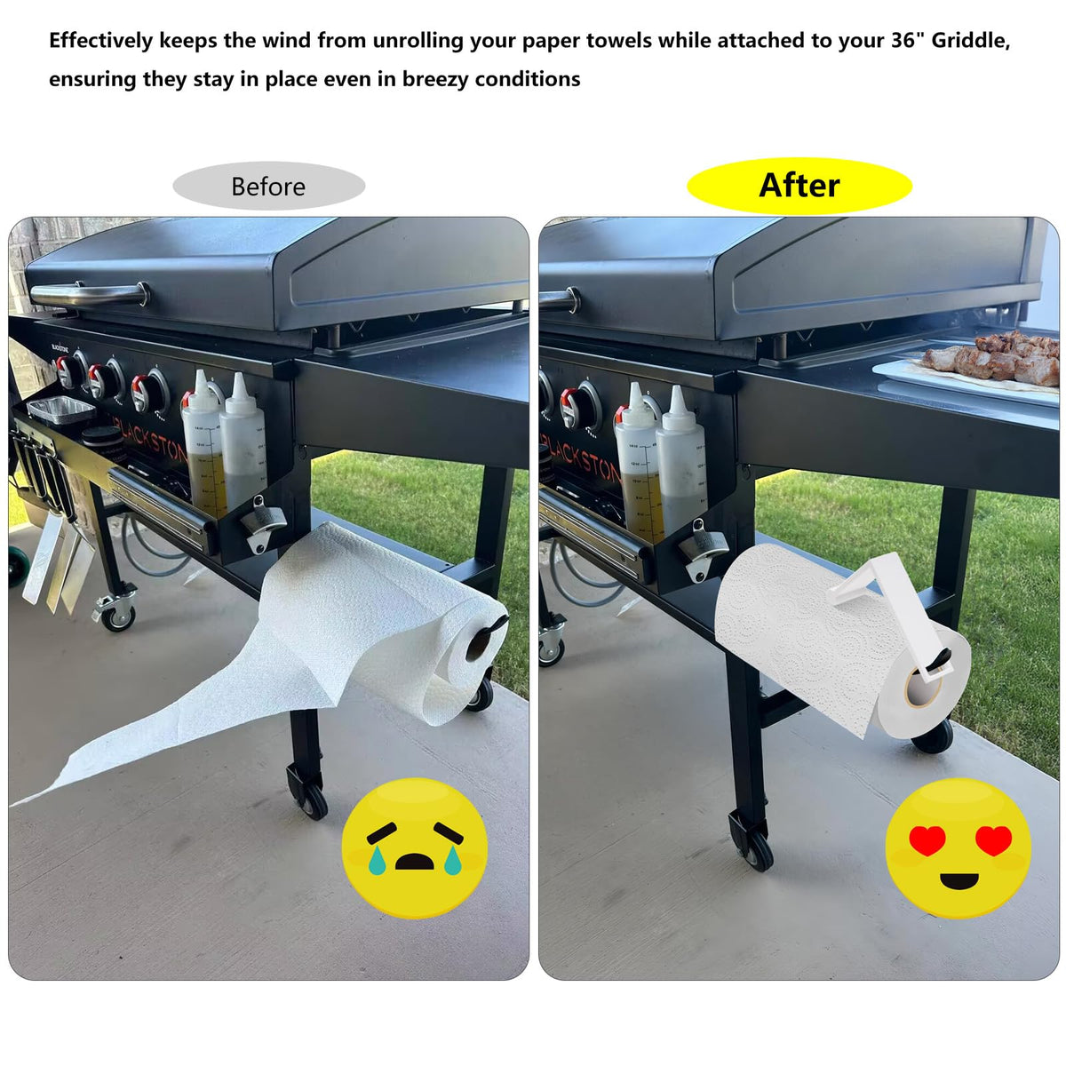 Zynoro durable white retainer construction for outdoor grilling