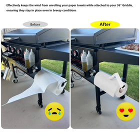 Zynoro durable white retainer construction for outdoor grilling