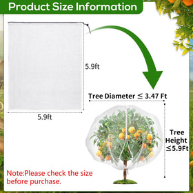 ZYP transparent mesh plant cover lets sunlight and airflow reach plants.