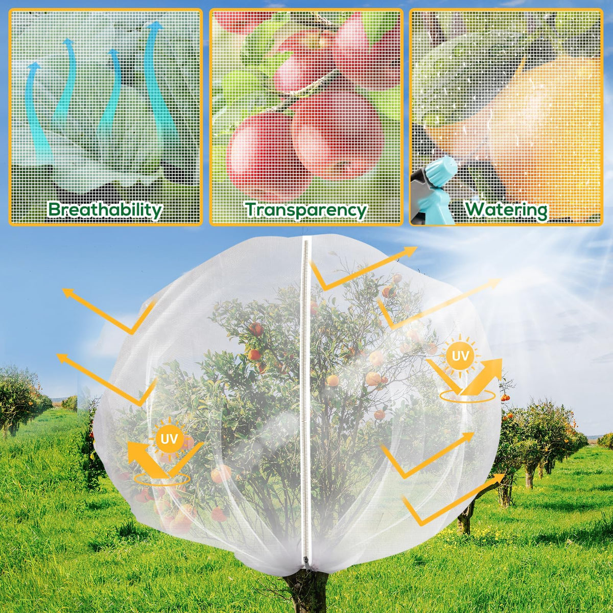 ZYP ultra-fine mesh lets air and water through for healthy growth.