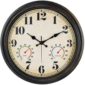 zyzamay 16-inch black gold clock face detail for indoor or outdoor style.