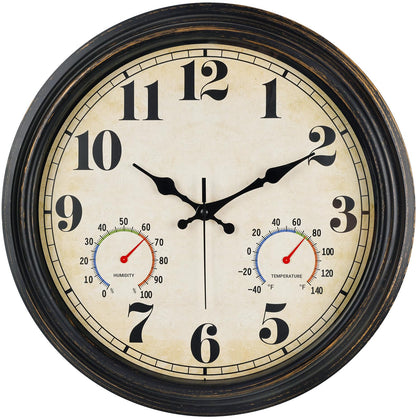 zyzamay 16-inch black gold clock face detail for indoor or outdoor style.