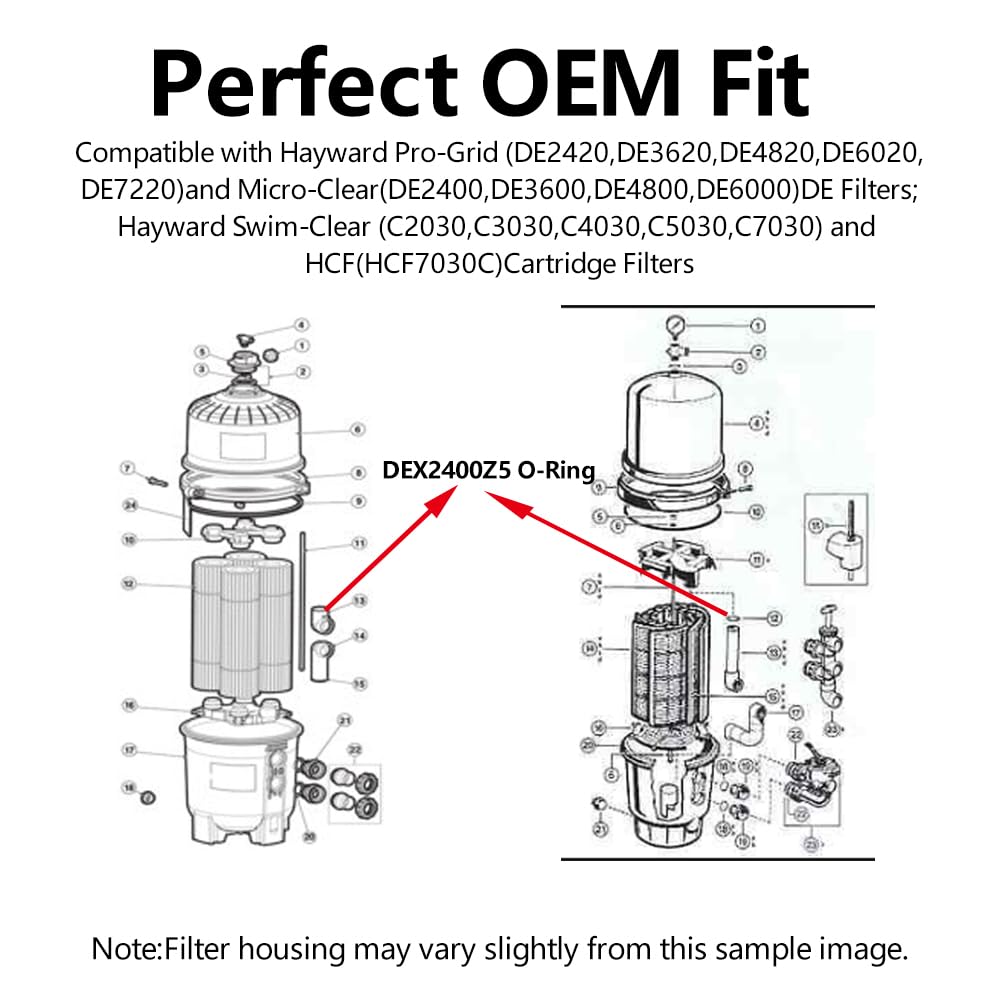 Zzxker O-ring compatible with Micro-Clear, Swim-Clear, Pro-Grid filter systems.