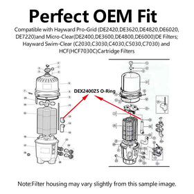 Zzxker O-ring compatible with Micro-Clear, Swim-Clear, Pro-Grid filter systems.