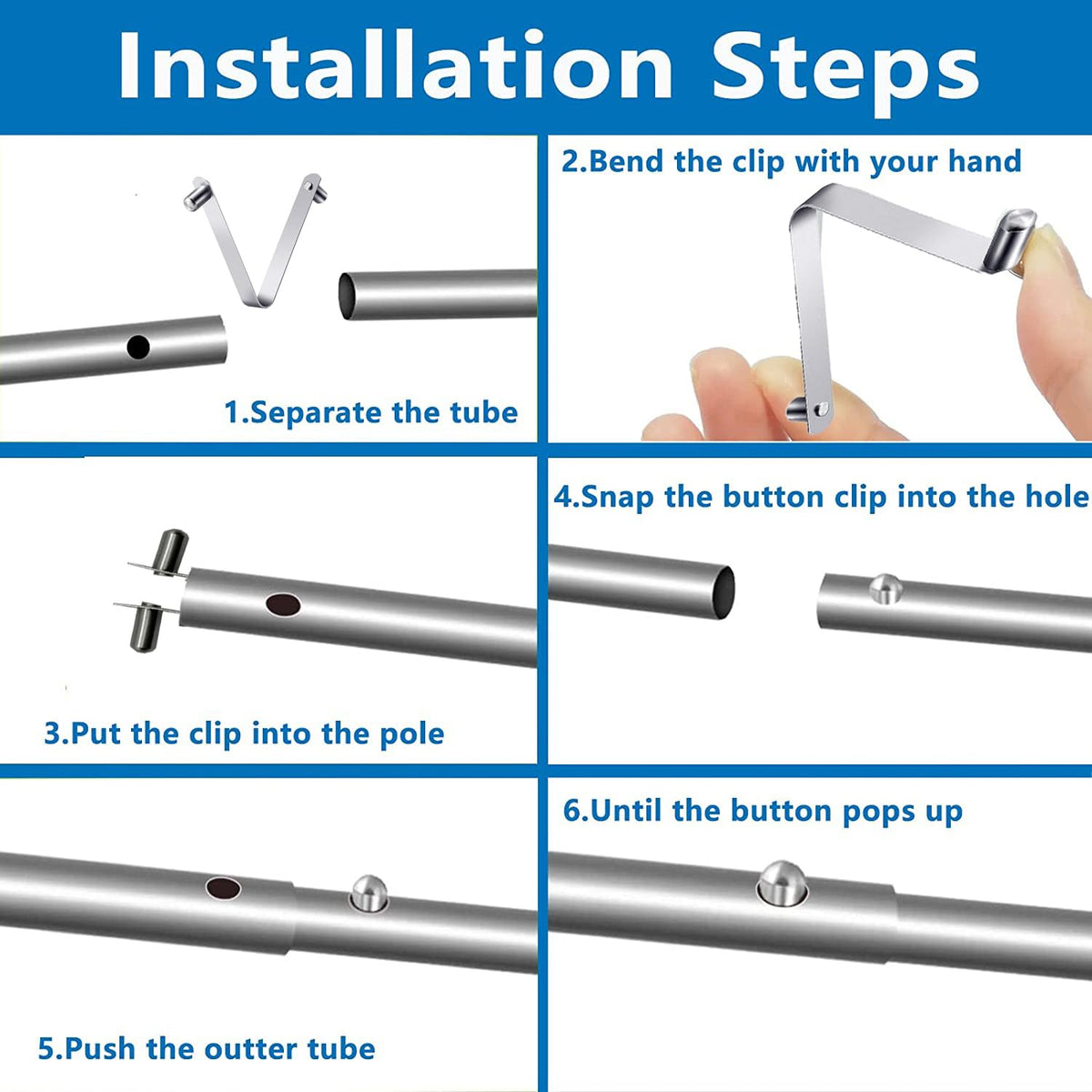 Zzxker butterfly V-clip offers easy installation on pool tools